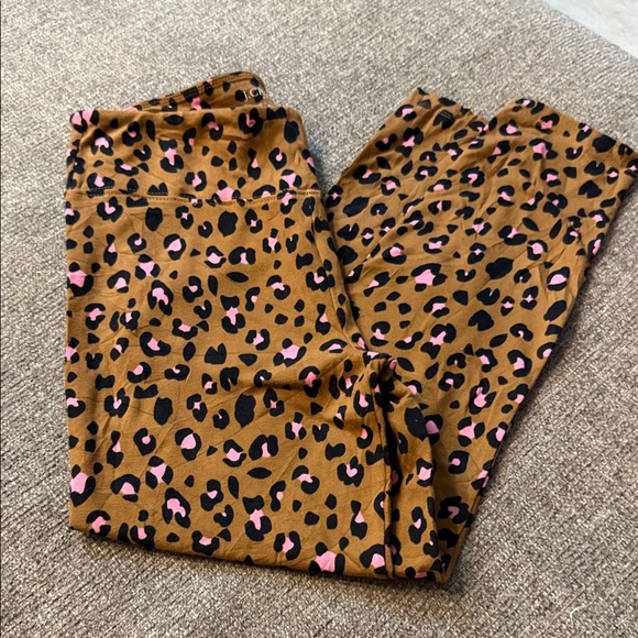 J. Crew Kids Leopard Print Leggings - Brown and Pink - Picture 1 of 2